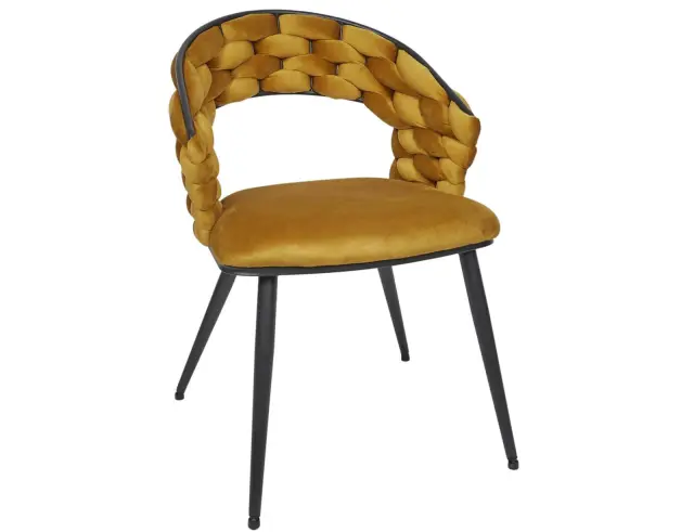 Kαρέκλα Sawyer Home Deco Factory με διαστάσεις 62x54x83cm - Mustard Yellow HD0358 2