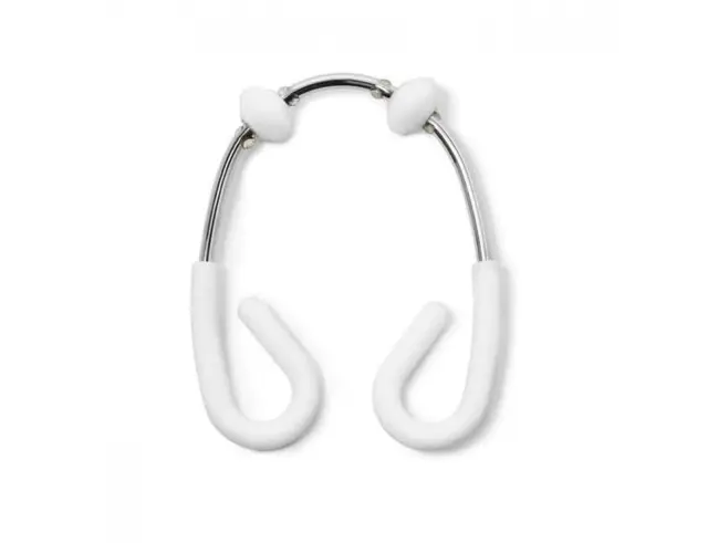 Σετ Κρίκοι Κουρτίνας Μπάνιου Umbra Flex διπλοί - White - 12 τεμάχιαS-11512