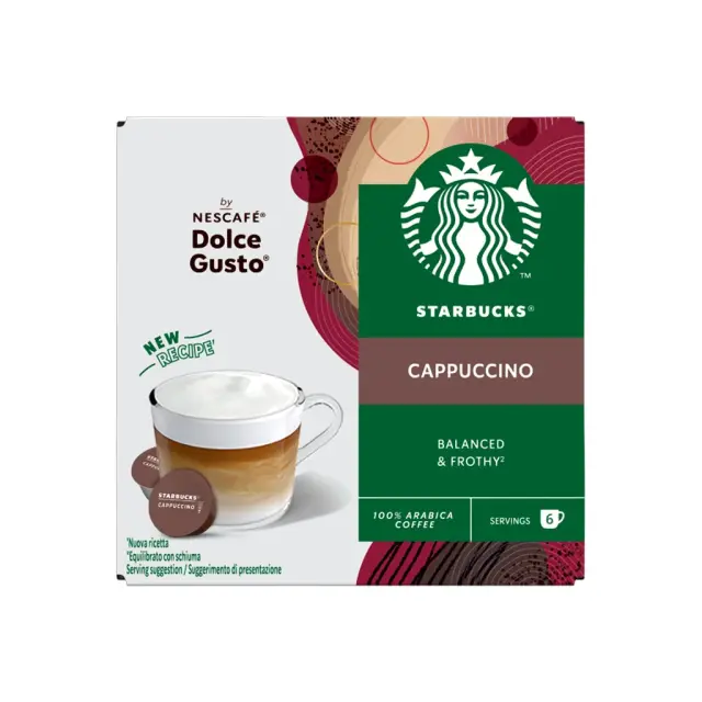 Starbucks Cappuccino συμβατές κάψουλες Dolce Gusto - 12 τεμάχια
