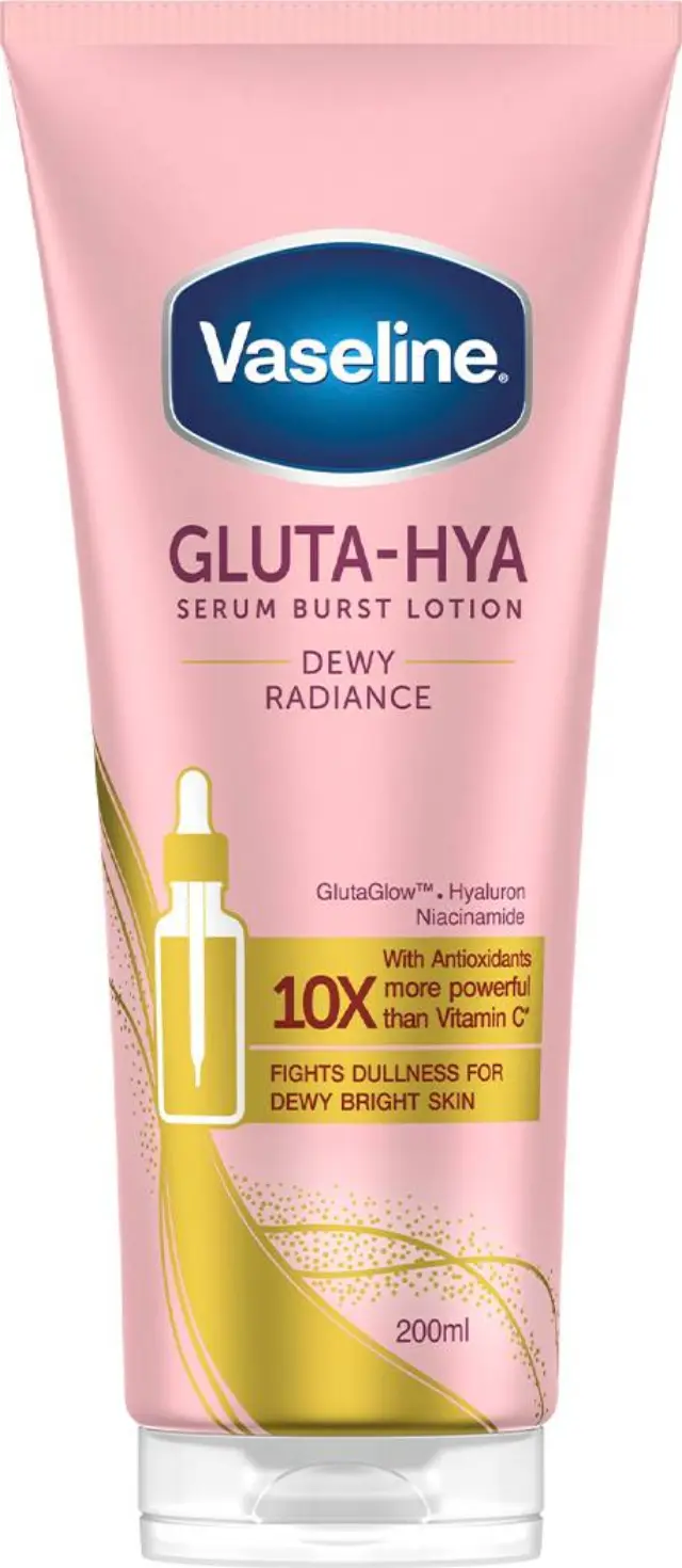 Vaseline Dewy Radiance Serum Burst Lotion Gluta-Hya 200ml