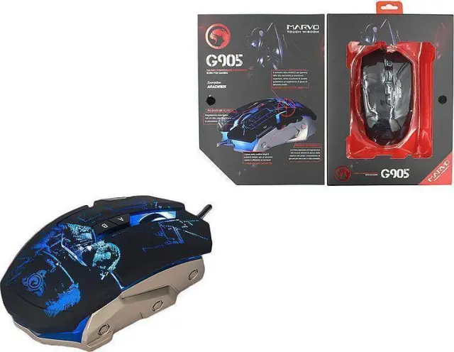 Marvo RGB Gaming Ποντίκι 4000 DPI Μαύρο G905 2