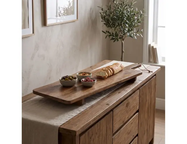 Δίσκος σερβιρίσματος Excellent Houseware με λαβή - Ξύλο Mango - 100x28.5x7.5cm A53540030