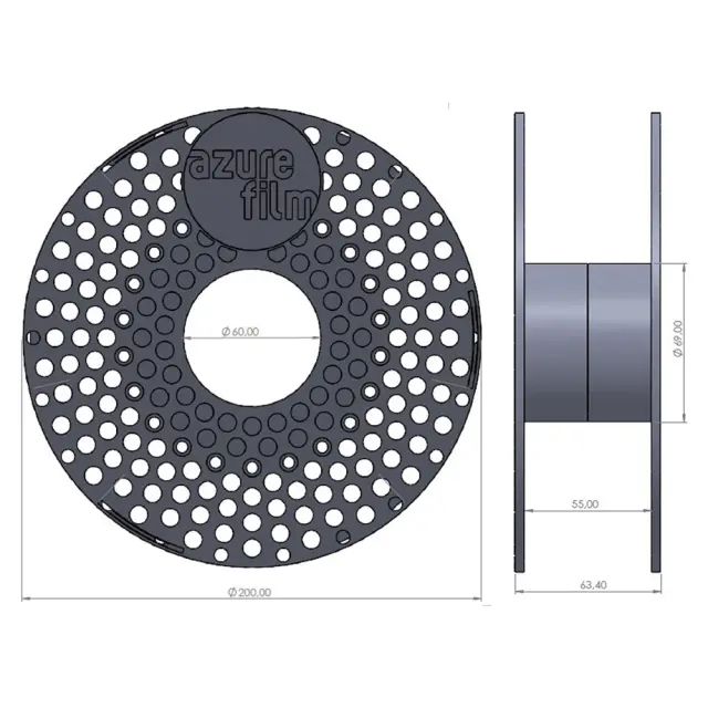 AzureFilm PLA Matte High Speed 1.75mm White 1kg 3