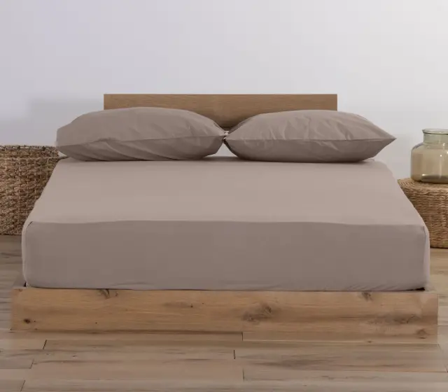 Nef-Nef Homeware Κατωσέντονο Μακό Υπέρδιπλο Με Λάστιχο Jersey Χωρίς Μαξιλαροθήκες 160x200+30 Mocca