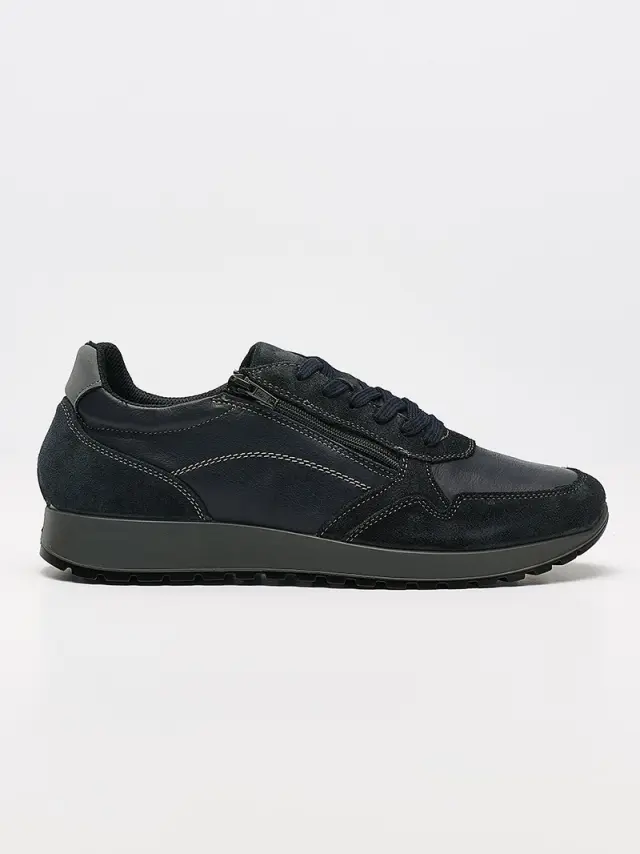 Imac Sneakers Ανδρικό δέρμα/δέρμα Nubuck Μπλέ IMA/253010 BLUE - 45 2
