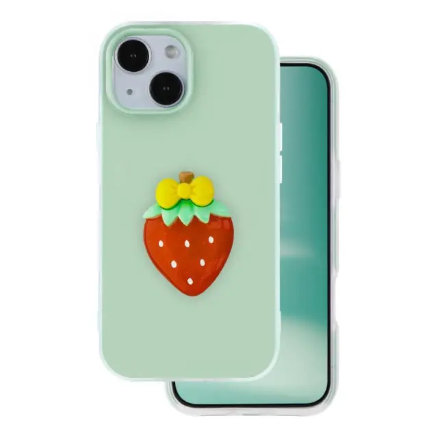 Θήκη TPU & PC inos Apple iPhone 13 Fresh Pop Strawberry Φυστικί N70892