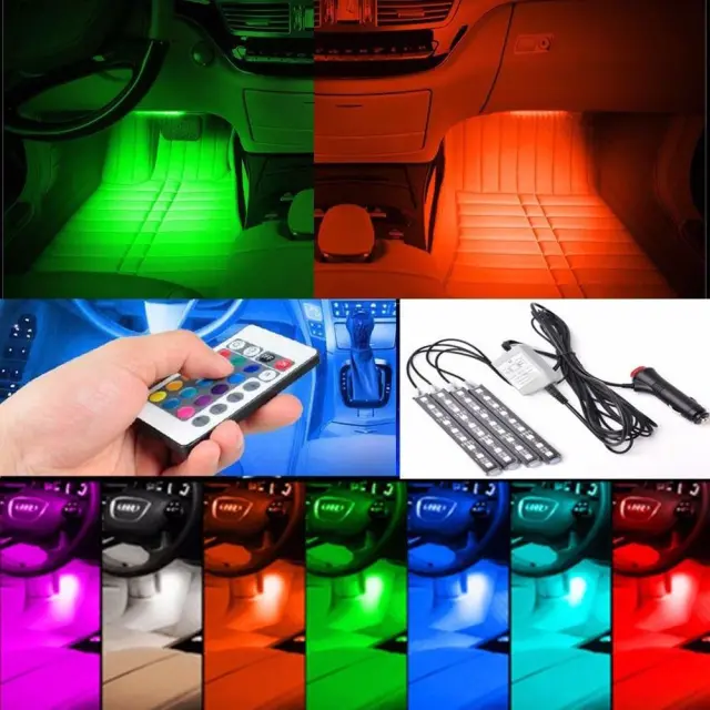 Σύστημα εσωτερικού φωτισμού αυτοκινήτου RGB 12V - OEM 2