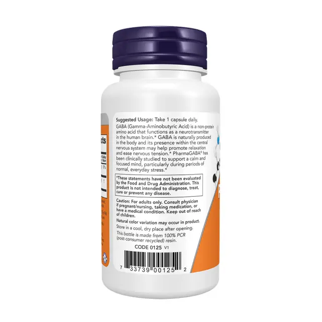 Now Foods PharmaGABA® 100 mg 3