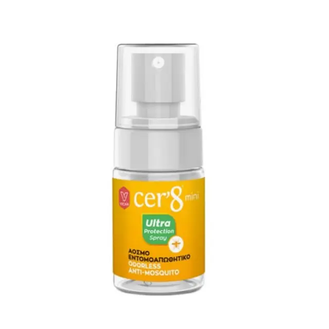 Vican Cer’8 Ultra Protection Άοσμη Εντομοαπωθητική Λοσιόν σε Spray με Ισχυρή Δράση Κατάλληλη για Παιδιά 30ml