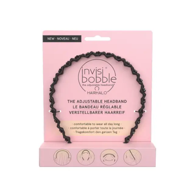 Invisibobble Στέκα Μαλλιών Hairhalo Adjustable Headband Black Sparkle