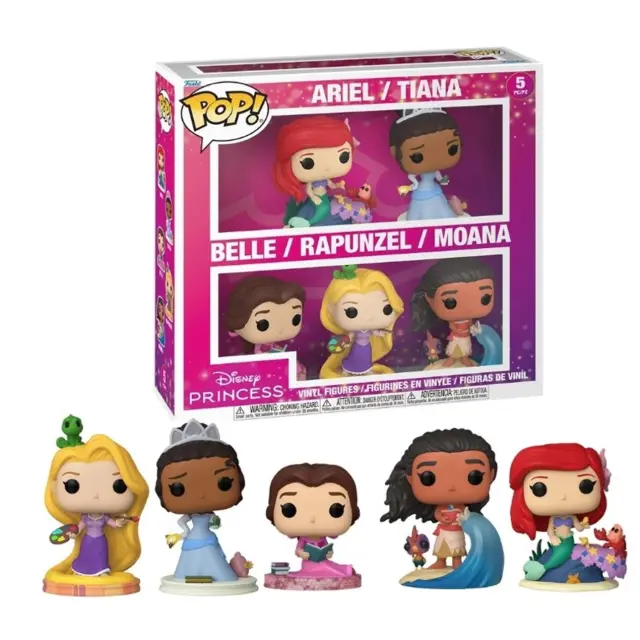 Φιγούρες Funko Pop! Movies: Disney - Ultimate Princess - Ariel, Tiana, Belle, Rapunzel, Moana 5τμχ