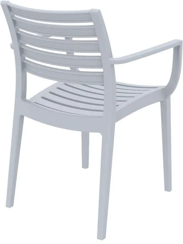 Πολυθρόνα Στοιβαζόμενη ARTEMIS Silver Grey PP 58x58x82cm 2
