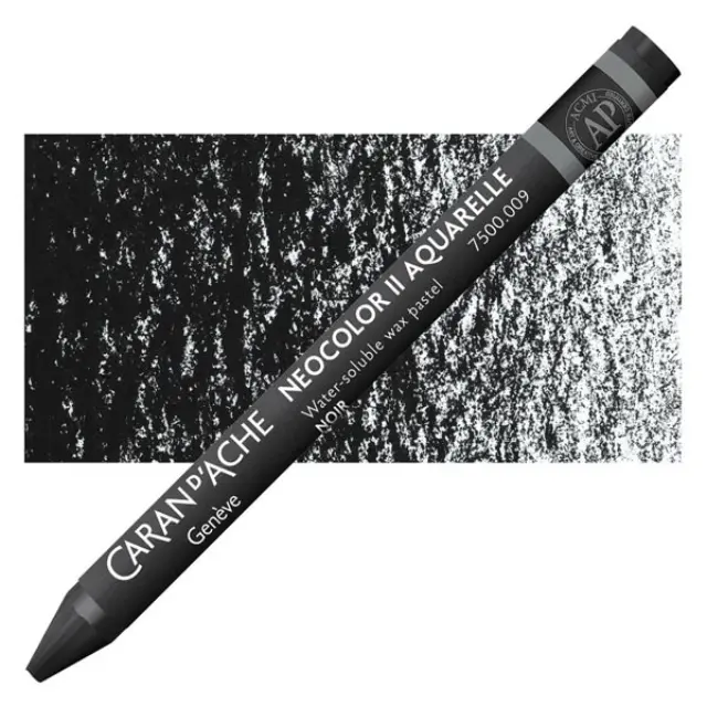 Caran d'Ache Neocolor II Υδατοδιαλυτό Παστέλ Κεριού - 7500/009 - Black
