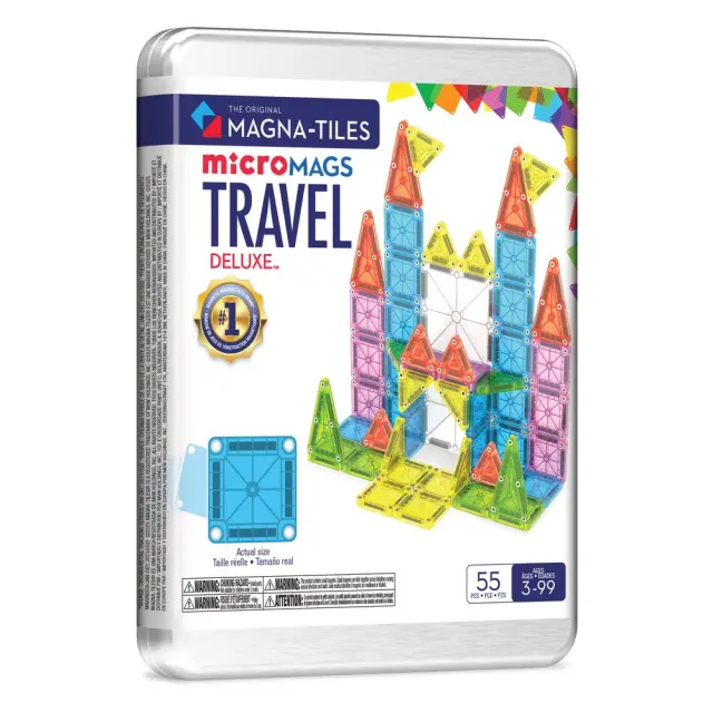 MAGNA-TILES Travel Set Deluxe 55 Τεμάχια – Μαγνητικά Πλακίδια STEM για Ταξίδια & Μεταφορά / 254055TSCDU (Magna-Tiles)