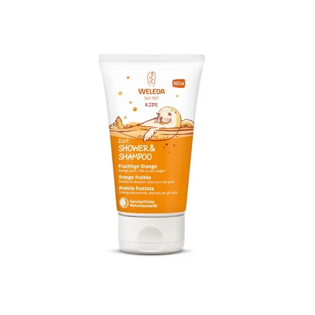 Weleda Kids 2in1 Shampoo & Body Wash Orange Παιδικό Αφρόλουτρο & Σαμπουάν 2 σε 1 με Άρωμα Φρουτώδες Πορτοκάλι, 150ml