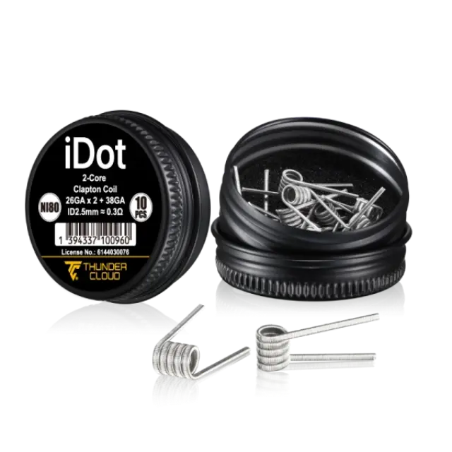 2-Core Clapton Premade Coils Ni80 0.3Ω/0.32Ω (10τμχ) – Thunder Cloud 0.32ohm 2