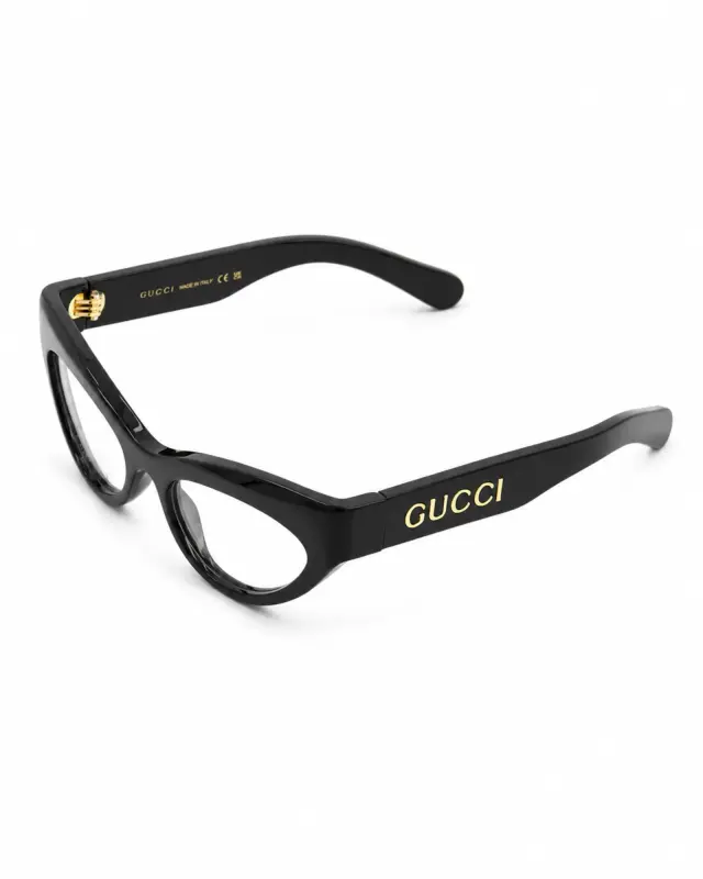 Gucci GG1295O 001 Γυναικεία Γυαλιά Οράσεως Cat-Eye Μαύρα - 53–19–135