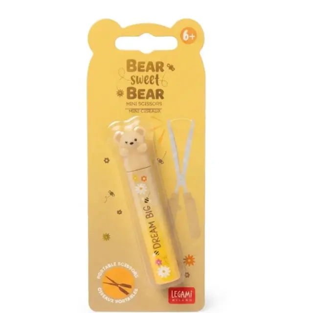 Legami Milano Teddy Bear Παιδικό Ψαλίδι Χειροτεχνίας 8.5εκ. με Πλαστική Λεπίδα MWS0003 1τμχ