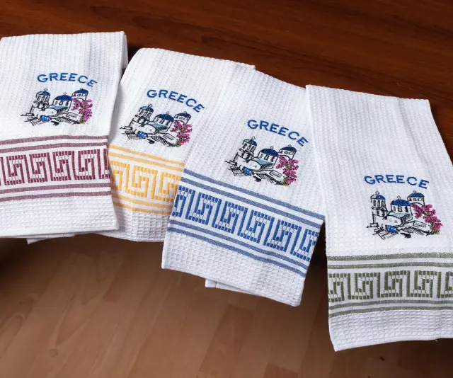 Σετ 12 τεμαχίων ποτηρόπανα (45cm x 65cm) εκκλησία GREECE -