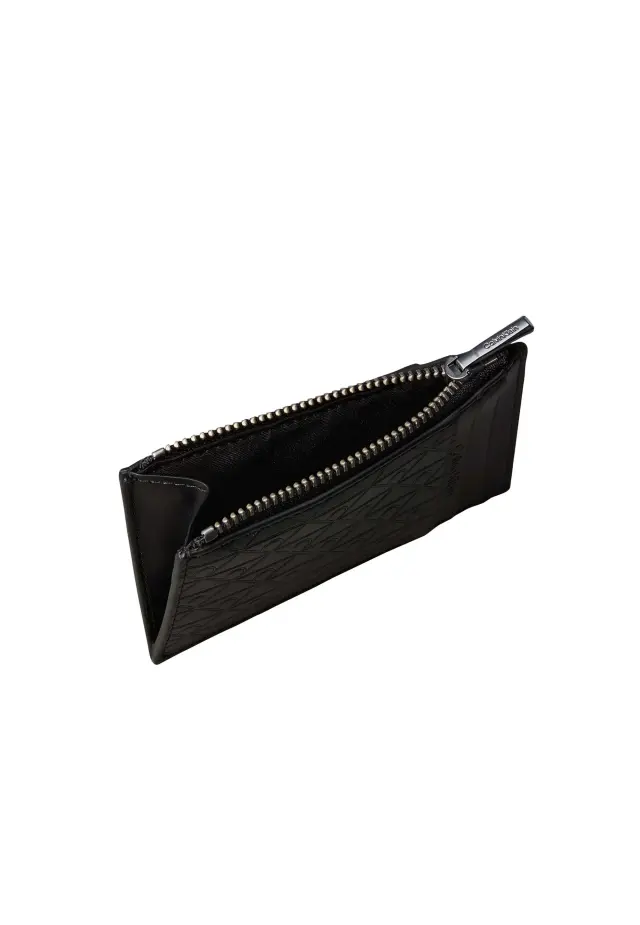 Calvin Klein Θήκη για Κάρτες Refined Emblem Mix N/S Zip Cardholder Μαύρο 3