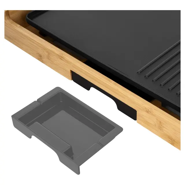 Επιτραπέζια Ηλεκτρική Ψηστιέρα 2 in 1 Premium Bamboo Sencor SBG 206BK 3