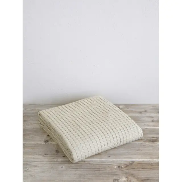 Κουβέρτα 220x240 Υπέρδιπλη Πικέ Comfy Nima 100% βαμβακερό- Light Beige