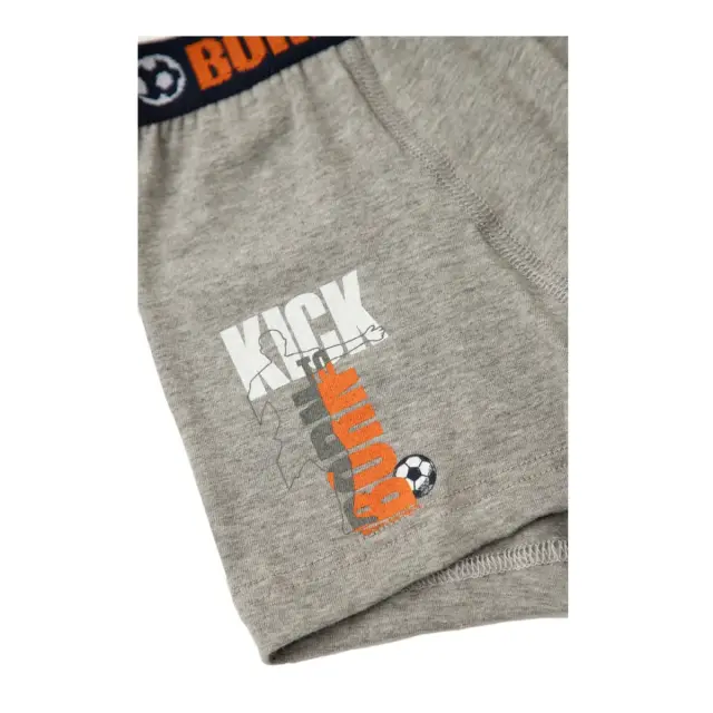 Minerva Παιδικό Boxer Αγόρι Born To Kick, Χρώμα Γκρι Μελανζέ 2