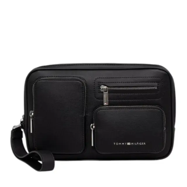 Ανδρική Τσάντα Χειρός Tommy Hilfiger AM0AM14482-BDS Μαύρη Μαύρο - One Size