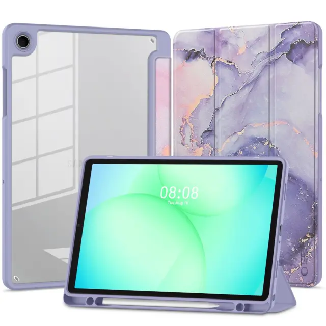 Tech-protect Sc με Βάση για Pen Hybrid Galaxy Tab A9+ / A11+ Plus 11.0 Violet Marble