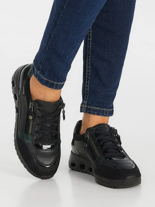 Mephisto Sneakers Γυναικείο δέρμα/δέρμα Nubuck Μαύρο MEP/LILAS BLACK 2