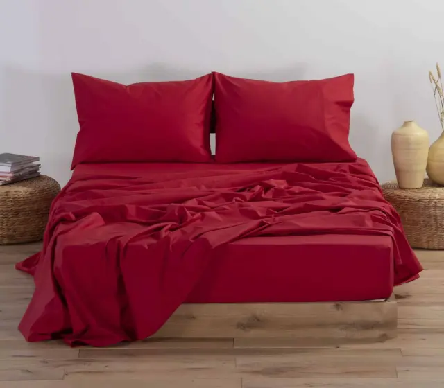 NEF-NEF ΣΕΝΤΟΝΙ ΜΟΝΟ ΜΕ ΛΑΣΤΙΧΟ 100Χ200+30 BASIC, 100% BAMBAKI - RED (011710)