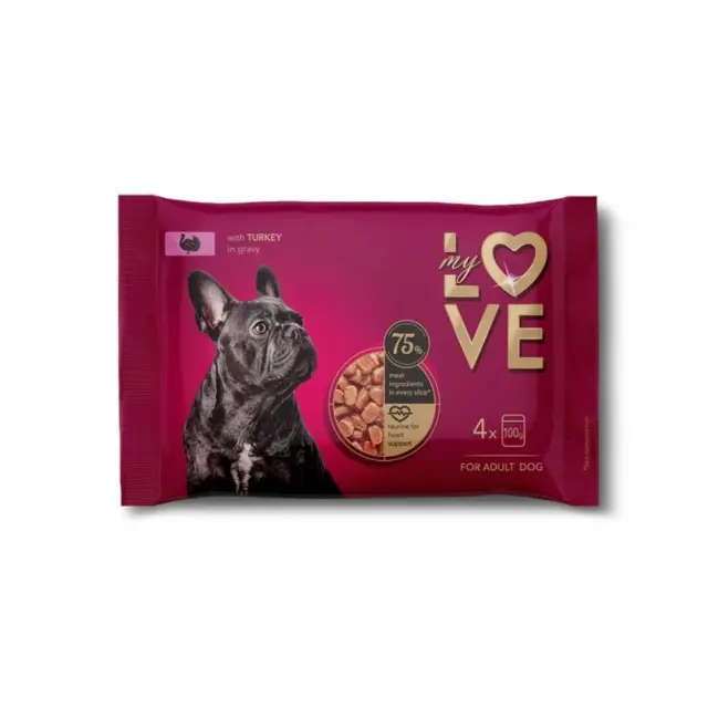 My Love Adult Γαλοπούλα Σε Σάλτσα Multipack 4x100gr 400gr