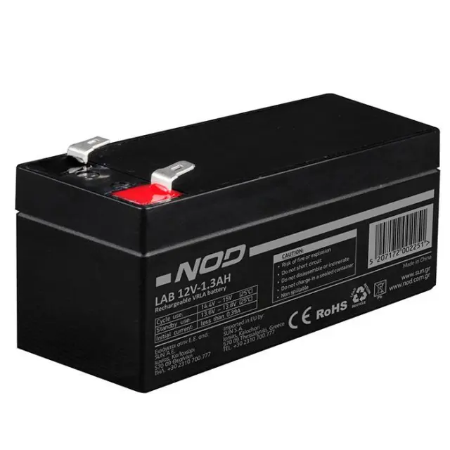 Μπαταρία μολύβδου 12V-1.3AH.