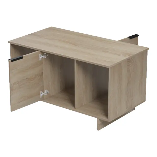 Τραπέζι σαλονιού Nalinda pakoworld sonoma 100x55x55εκ 2