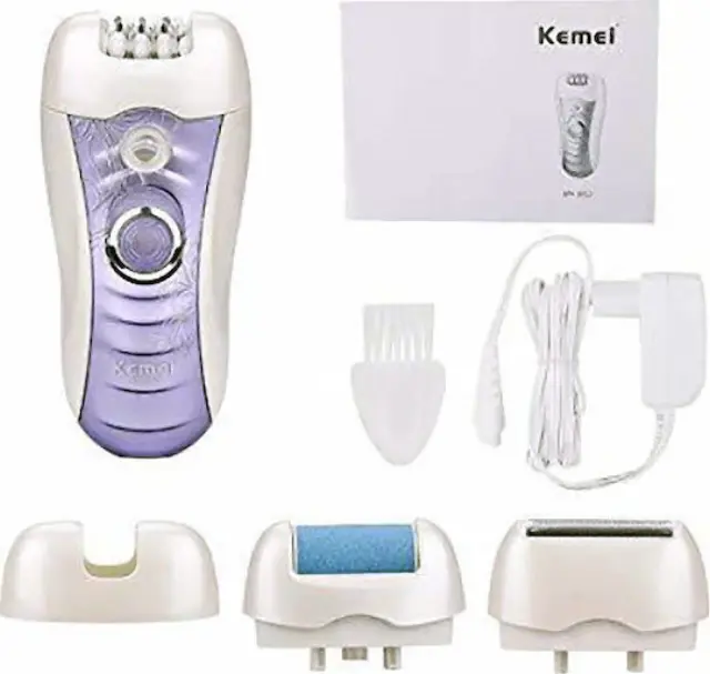 Kemei 3 in 1 Σετ Αποτρίχωσης Epilator για Σώμα + Μπικίνι KM-3012 Μωβ