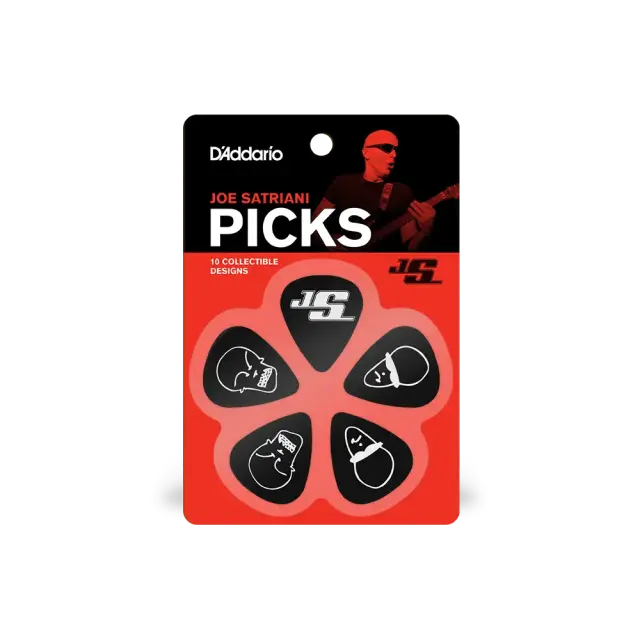 D'Addario 1CBK6-10JS Joe Satriani Signature Πένες Μαύρες Heavy (Συσκευασία 10 τμχ)