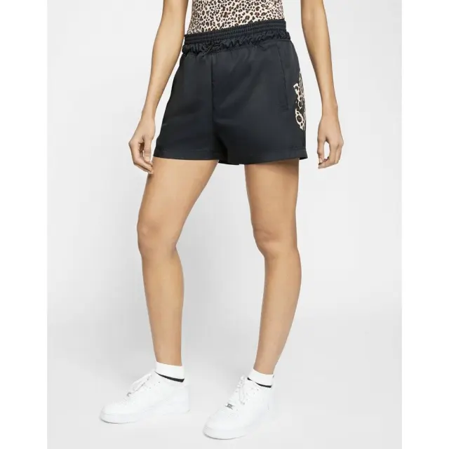 Nike Woven Animal Print Shorts (CW2505-010) - Μαύρο - M