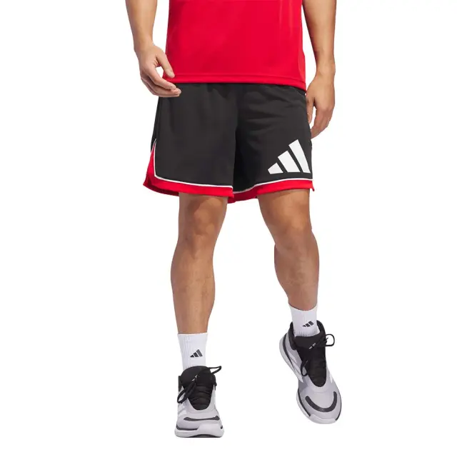 adidas Performance Men's Badge Of Sport Basketball Shorts Μαύρο - Άσπρο - Κόκκινο IM7897 (adidas Performance) - XXLarge