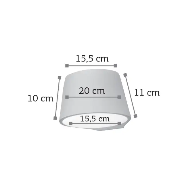 InLight Επιτοίχιο φωτιστικό λευκό από γύψο 1XE14 D:15,5cm (43375) 2