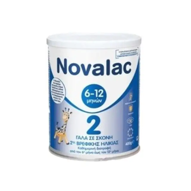 Novalac 2 6-12m Γάλα 2ης Βρεφικής Ηλικίας από τον 6ο Μήνα έως τον 12ο Μήνα, 400gr
