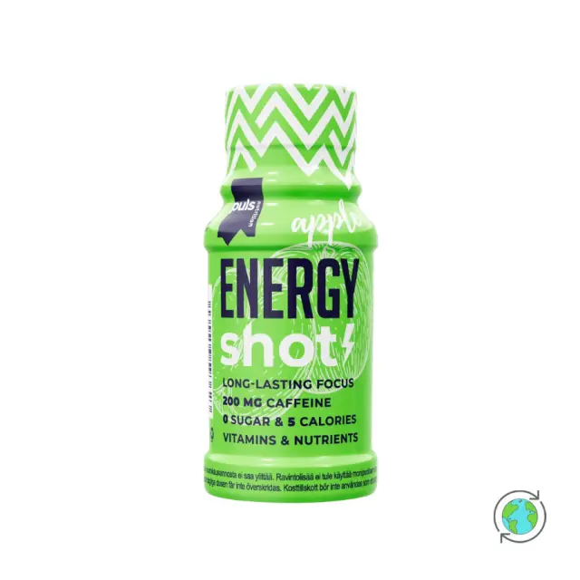 Shot Ενέργειας με γεύση Πράσινο Μήλο - Puls Nutrition - 60ml 6430056593623