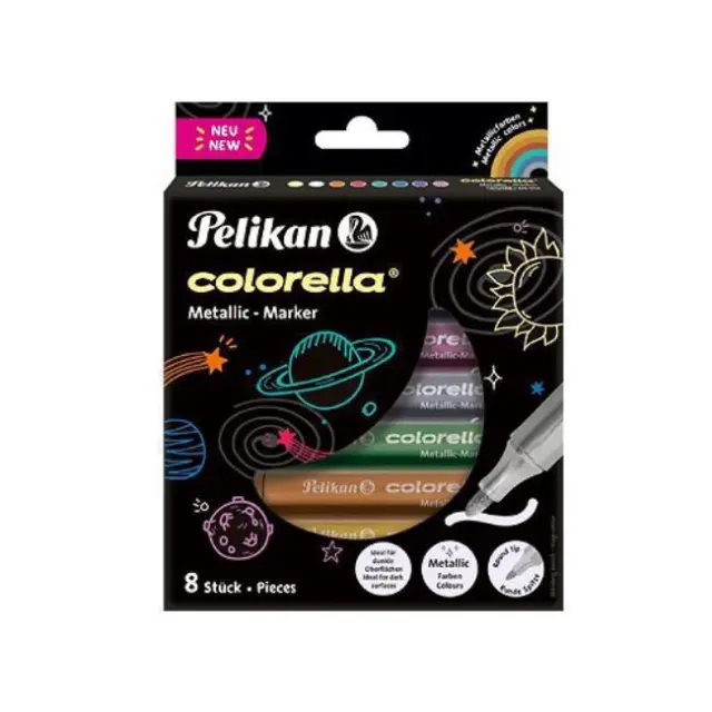 Pelikan Μαρκαδόροι Ζωγραφικής Colorella Metallic 8 χρώματα (818070)