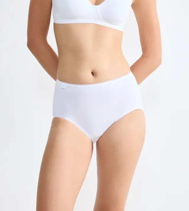 Sloggi 24/7 Cotton Midi Βαμβακερά Σλιπ Λευκό 3-Pack - EU 52 2