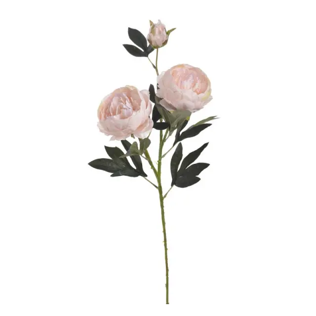 Παιώνια λουλούδι τεχνητό, ροζ απαλό, 76cm