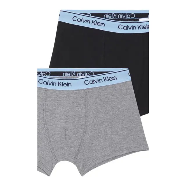 Calvin Klein Παιδικό Boxer Αγόρι Modern Cotton - Διπλό Πακέτο, Χρώμα Greyheather-Pvhblack - 8-10 Y 2