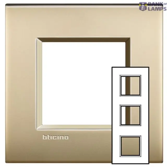 LL - cover plate 2x3P 71mm gold mat