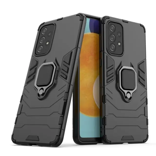 PC + TPU με Μαγνητικό Ring Holder Ανθεκτική Θήκη Για Samsung Galaxy A73 5G - Mαύρη OEM