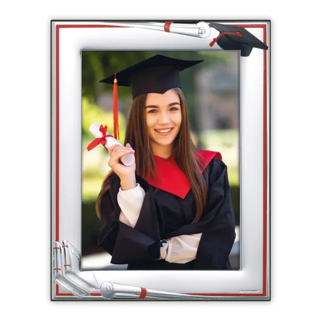 κορνίζα αποφοίτησης , Graduation , επάργυρη ματ 15Χ20 για φωτογραφία 15x20 (LATINA)