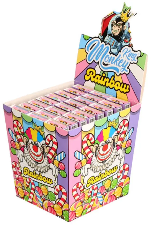 Monkey King Χαρτάκια Rainbow - King Size Slim με Τζιβάνα 32φ. 3