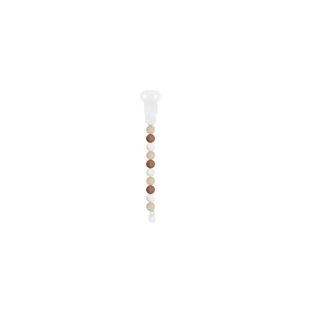Κλιπ Πιπίλας - Μασητικό Nattou Silicon Κρεμ - Terracota - Λευκό 25εκ. N876469